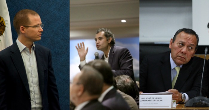 Los líderes del PAN, PRI y PRD reaccionaron ante la declaración 3de3 de AMLO. Fotos: Cuartoscuro