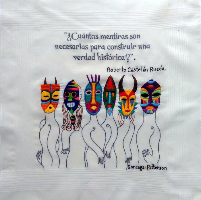 Bordados por la paz en París. Foto: Facebook