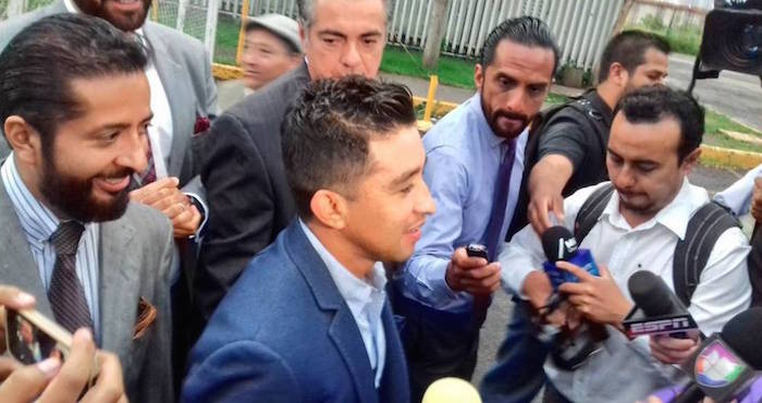 El jugador del Puebla a su salida del reclusorio. Foto: ASMéxico