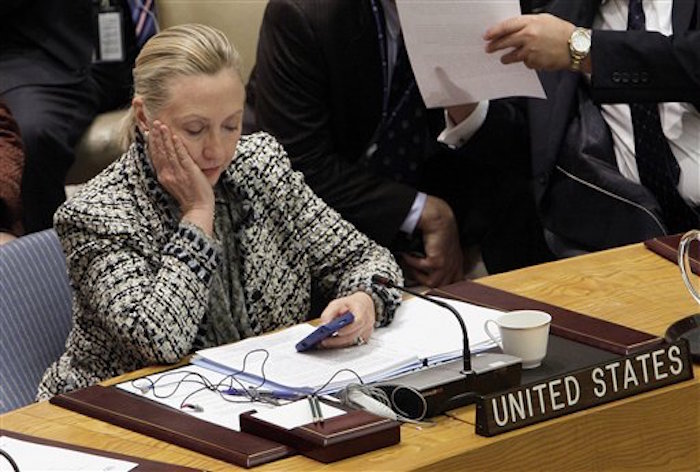 Hillary Clinton, entonces secretaria de estado. Foto: AP
