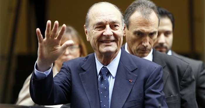 Jacques Chirac, de 84 años, ha sido hospitalizado por una infección pulmonar, informó hoy la familia a los medios locales. Foto: AP