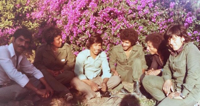 Mariam Abu Daqqa (segunda por la izquierda) durante la primera Guerra de El Líbano. Foto cedida por Abu Daqqa/ElDiario.es