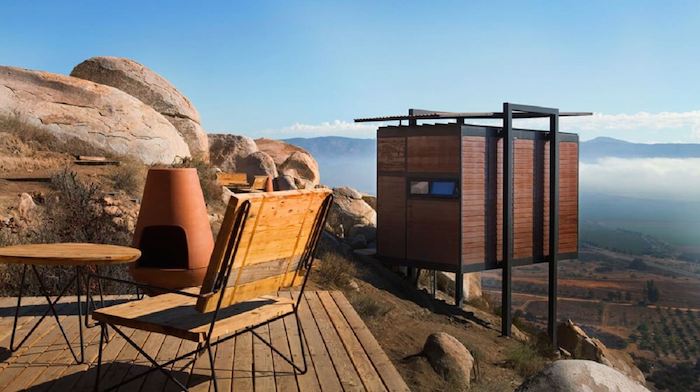 Cabañas de lujo que parecen sobrevolar los viñedos. Fotos cortesía de Encuentro Guadalupe