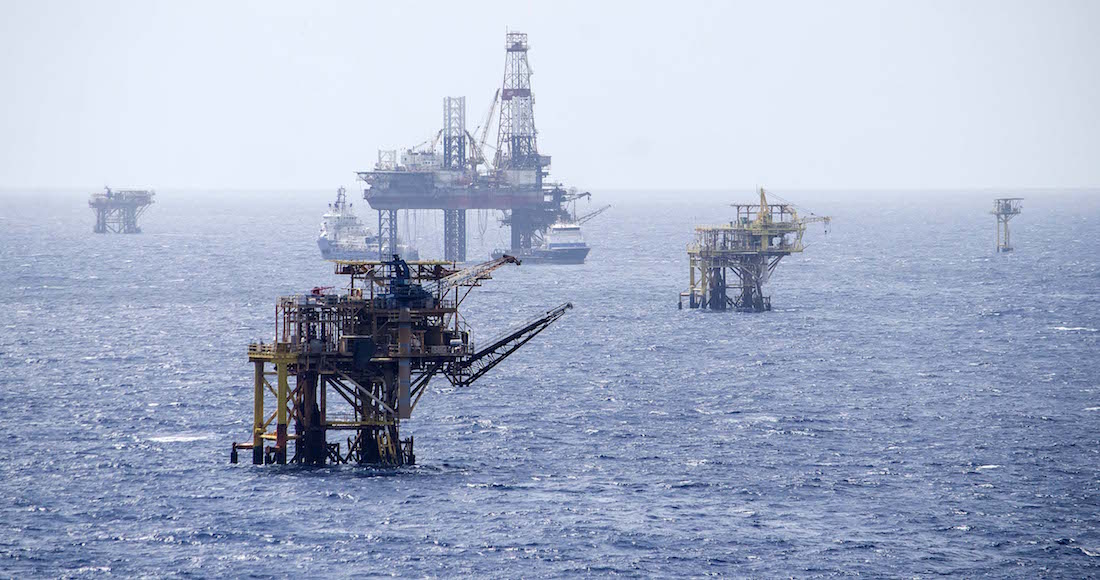 Plataformas de exploración y producción de Petroleos Mexicanos (Pemex), ubicadas en la Sonda de Campeche, en el Golfo de México. Foto: Cuartoscuro