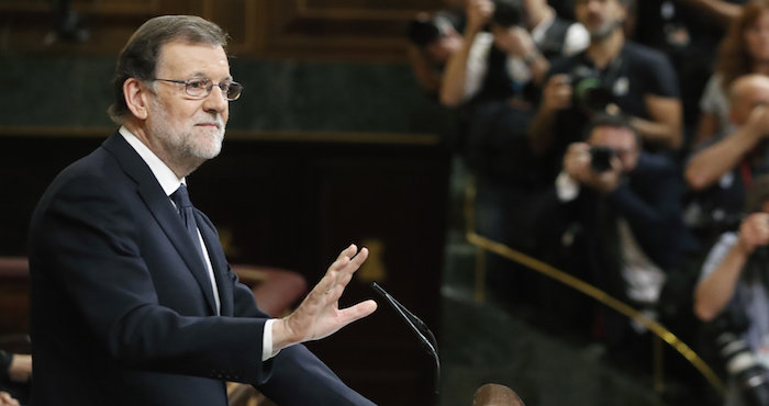 ajoy, líder del centroderechista Partido Popular, gana así un segundo período con 170 votos a favor. Foto: EFE