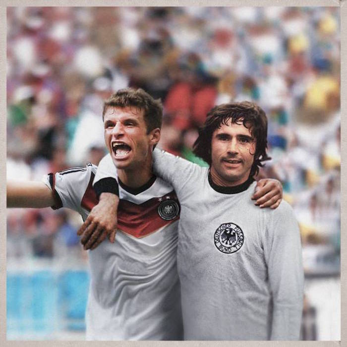 Thomas Müller y Gerd Müller. Foto: Emilio Santolini