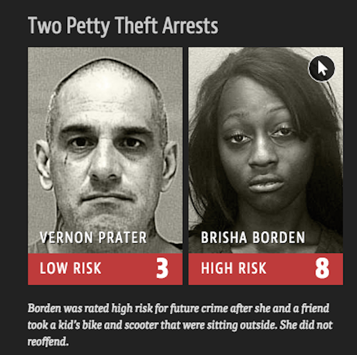 Expertos denuncian que el software es racista. Imagen: propublica.org