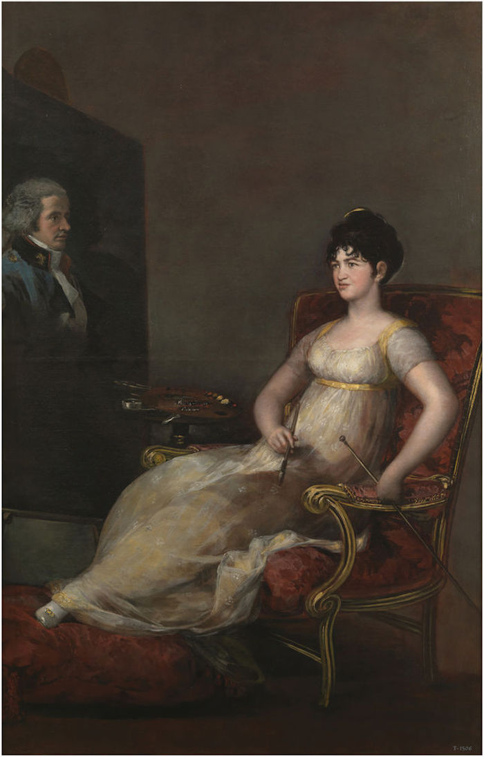 La marquesa de Villafranca pintando a su marido. Francisco de Goya. (1804)