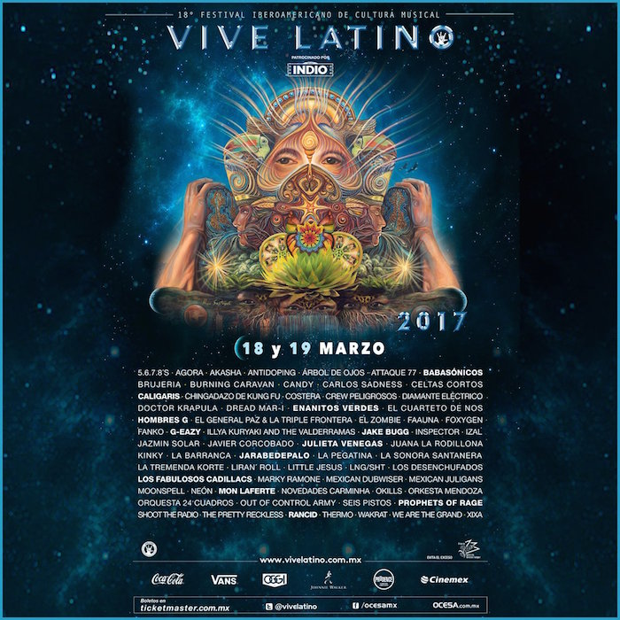 Cartel Vive Latino 2017. Foto: Especial