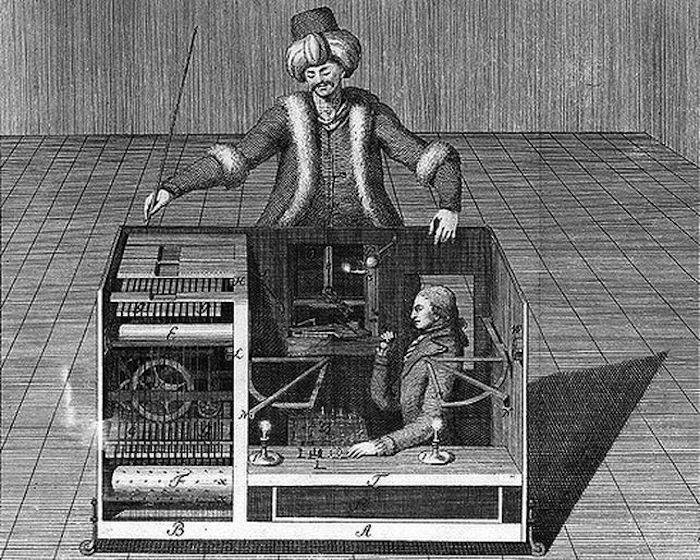 El famoso 'turco' era en realidad un humano que fingía ser una máquina.