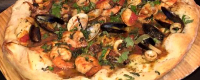 Un menú en el dinner pizza, local en Pennsilvania de Nicola Mersini. Foto: Cortesía