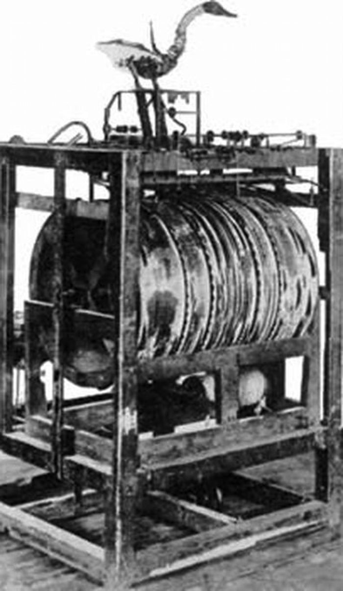 La figura original del 'Pato con aparato digestivo' de Vaucanson no se ha conservado hasta nuestros días.