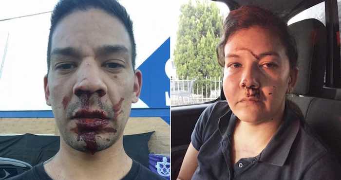 Los hermanos Sergio y Eliza fueron agredidos por una pareja que se estacionó en un lugar para discapacitados sin portar el tarjetón legal. Foto: Especial.