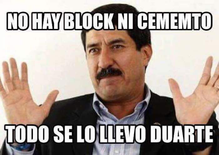 Javier Duarte no aparece... tampoco lo que se llevó. Foto: Twitter.