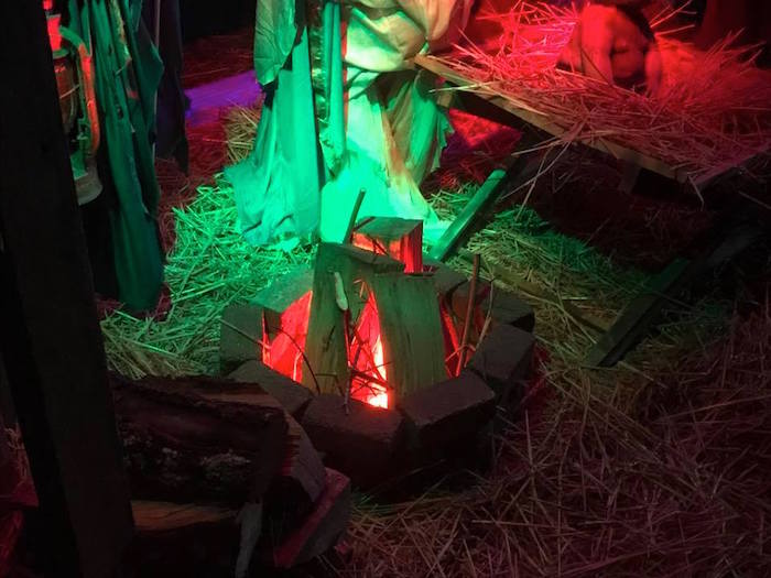 Nacimiento tradicional de navidad versión zombi. Foto: Especial