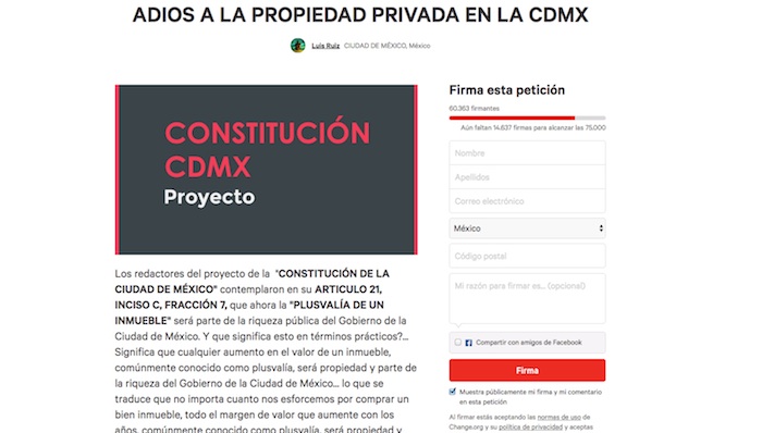 Más de 60 mil firmantes quieren echar atrás esta ley mal interpretada. Foto: Change.org.