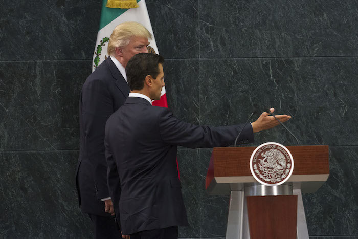 El pasado 31 de agosto el Presidente Enrique Peña Nieto recibió a Donald Trump en la residencia oficial de Los Pinos. Foto: Cuartoscuro
