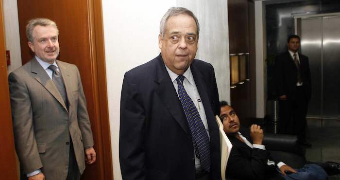 En la imagen, Gabriel Jiménez Remus durante una reunión sostenida en 2007 con el entonces Senador Santiago Creel. Foto: Archivo Cuartoscuro.