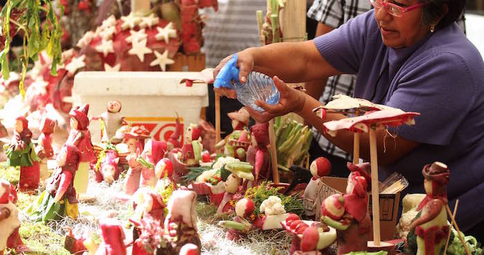 Figuras con rábanos. Foto: Especial.