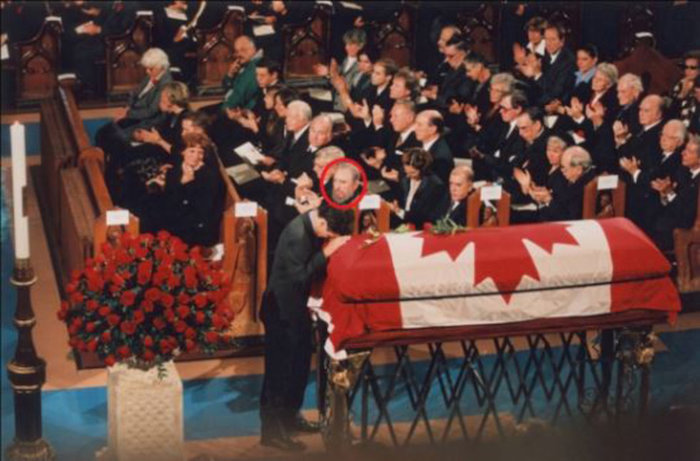 Fidel Castro durante el funeral del padre de de Justin Trudeau / Foto: Especial