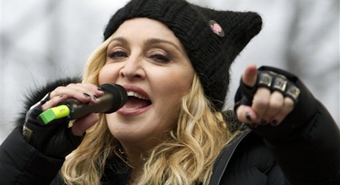 Madonna participa en la Marcha de Mujeres en Washington el s·bado 21 de enero del 2017. Foto:/José Luis Magana/AP.