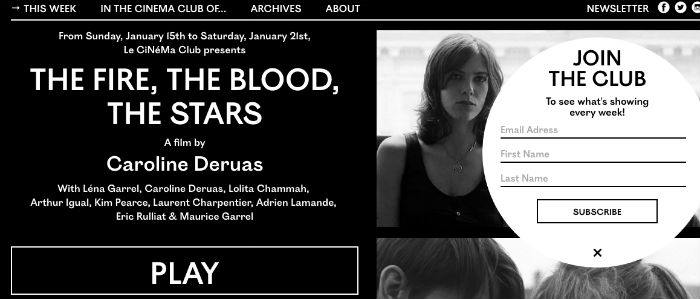 Una selección de excelente gusto cada semana. Imagen: LecinemaClub.com