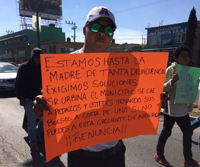 Marcha contra el gasolinazo en el Estado de México. Foto: Daniela Barragán, SinEmbargo