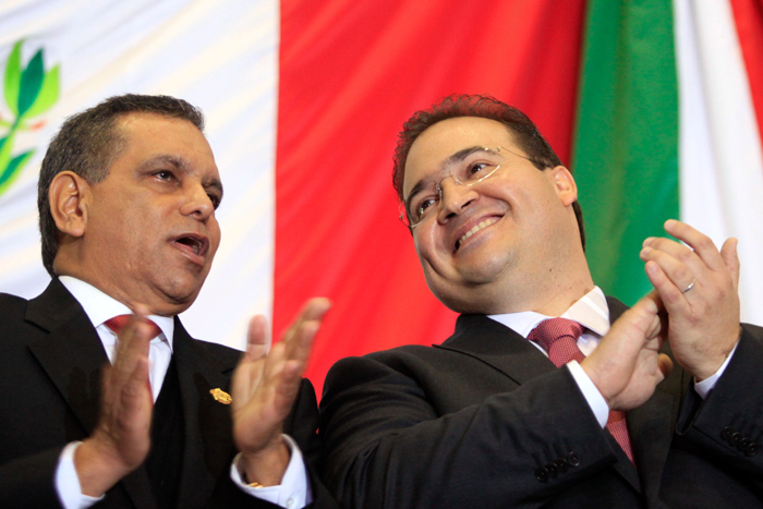 Fidel Herrera y Javier Duarte de Ochoa. Foto: Cuartoscuro