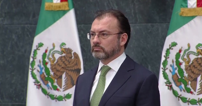 Luis Videgaray Caso, nuevo titular de la Secretaría de Relaciones Exteriores. Foto tomada de la transmisión en vivo