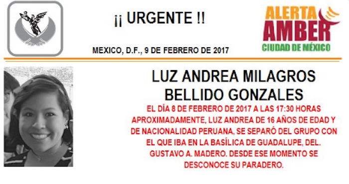 Una adolescente peruana desaparece en la Basílica de Guadalupe ... - SinEmbargo