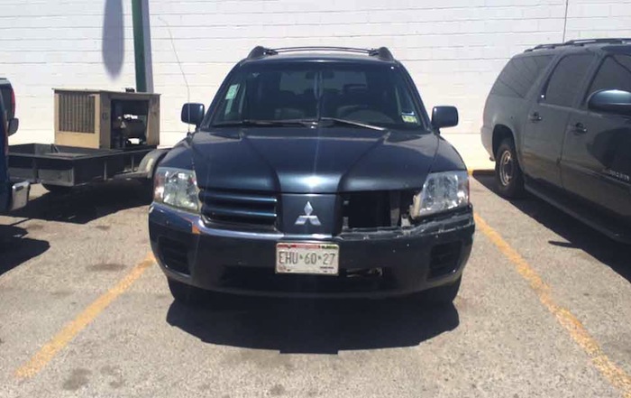 camioneta en la que viajaban atacantes de Leyzaola