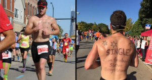 Maratonista consigue cita después de su anuncio. foto: Capturad de pantalla. 