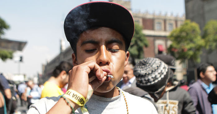 Decenas de personas se reunieron frente a la SCJN, en la Ciudad de México, para esperar el fallo sobre la droga. Foto: Francisco Cañedo, SinEmbargo