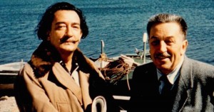 Amistad surrealista, Dalí y Walt Disney. Foto: AP