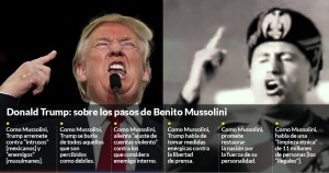 Trump lleva a millones a un fascismo del tipo de Mussolini