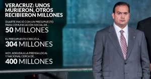 Javier Duarte busca pagar, con impuestos, 400 millones que debe a la prensa nacional y local