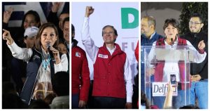 Josefina Vázquez Mota,  Alfredo del Mazo Maza y  Delfina Gómez. Foto: Especial