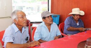 Integrantes de ka Asamblea indígenas de los pueblos Nahua y Téenek. Foto: Pulso.