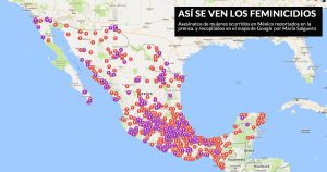 Una iniciativa ciudadana pinta en Google el tamaño de la tragedia de los feminicidios en México