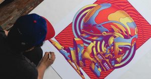 "A mí lo que me gusta de pintar en la calle es el proceso, más que la foto final".  Foto: Facebook (smitheoficial)