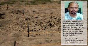 Secuestraron a su hijo en 2014. Lo busca en Veracruz, y ahora la policía lo ataca y amenaza