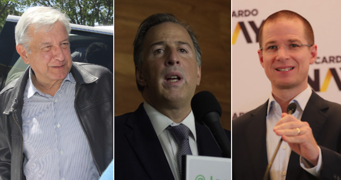 Andrés Manuel López Obrador, José Antonio Meade y Ricardo Anaya. Foto: Cuartoscuro