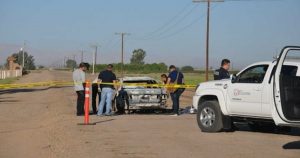 En la imagen se puede apreciar el auto donde fue encontrado el cuerpo de "El Diablo" Foto: Río Doce 