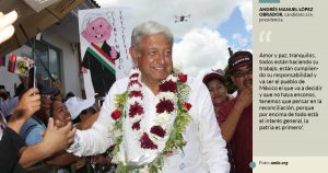 De AMLO, para Anaya y Meade: “Amor y paz, tranquilos. Tenemos que pensar en la reconciliación”