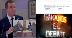 El candidato Ricardo Anaya Cortés, gasta dinero del erario destinado a las campañas en autoproclamarse ganador de los tres debates en medio de la crisis generada por las acusaciones de supuesto lavado de dinero que investiga la PGR. Tras el debate, lejos de intentar limpiar su imagen, se centró en atacar a su adversario Andrés Manuel López Obradro. Fotos: YouTube/Google