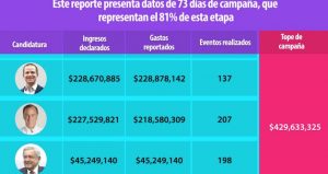 Anaya y Meade, los que reportan más en gasto de campañas; el panista está a la cabeza con más de 228 millones