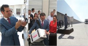 Lorenzo Córdova Vianello, presidente del INE, durante el banderazo de salida de más de 280 millones de boletas electorales. Foto: Especial
