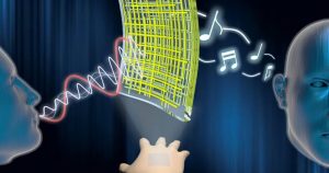 Una nanomembrana de polímeros con una red de nanocables permitirá crear altavoces y micrófonos flexibles. Foto: TICbeat