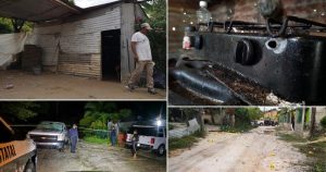 En el lugar se encontraron al menos 30 casquillos, lo que refiere a que perpetraron una ráfaga de balas en contra de la casa, que quedó con agujeros en el laminado así como en la estufa y algunos de los pocos artefactos que había dentro de la vivienda. Foto: Cortesía Armando Serrano