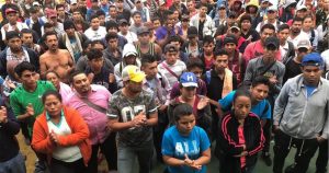 Los primeros grupos de migrantes que salieron de Honduras ya están en al frontera con México. Foto: Isaín Mandujano, Chiapas Paralelo, especial para SinEmbargo